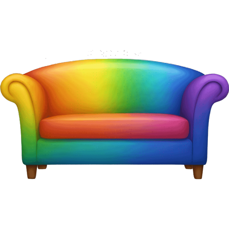 Rainbow colored couch  emoji