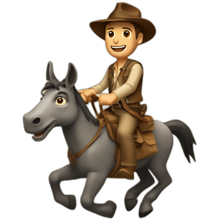 indiana jones riding a donkey emoji