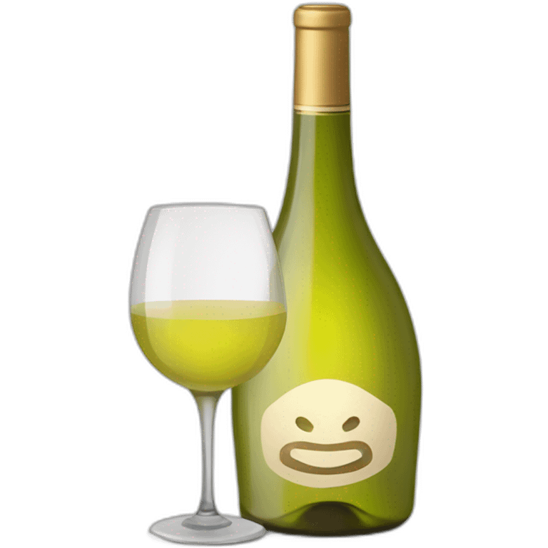 bouteille forme alsacienne de vin blanc emoji