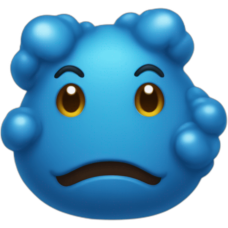 Blue poo emoji