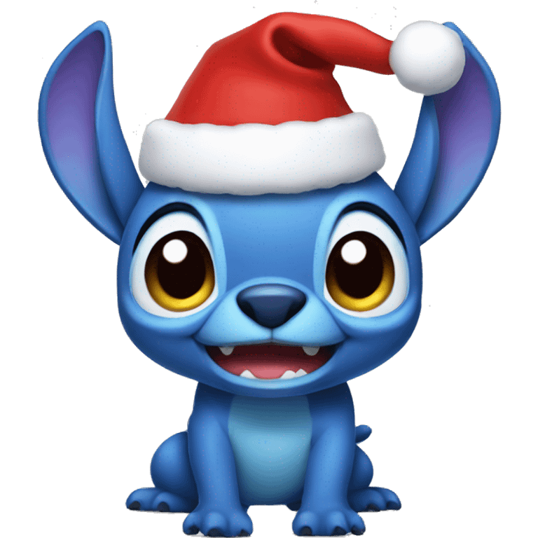 stitch with santa hat emoji