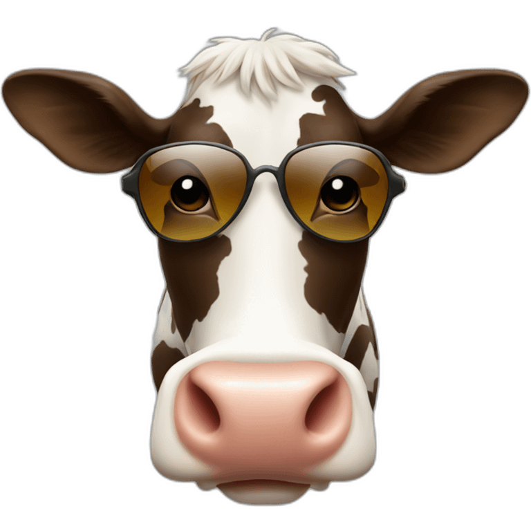 Cow with sunglasses emoji