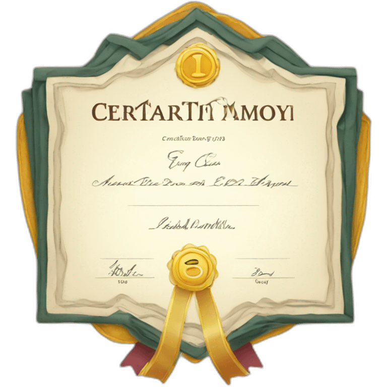 Certificate emoji