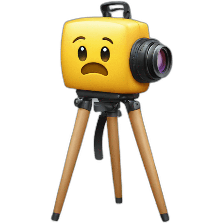 the back side of the camera is on legs emoji