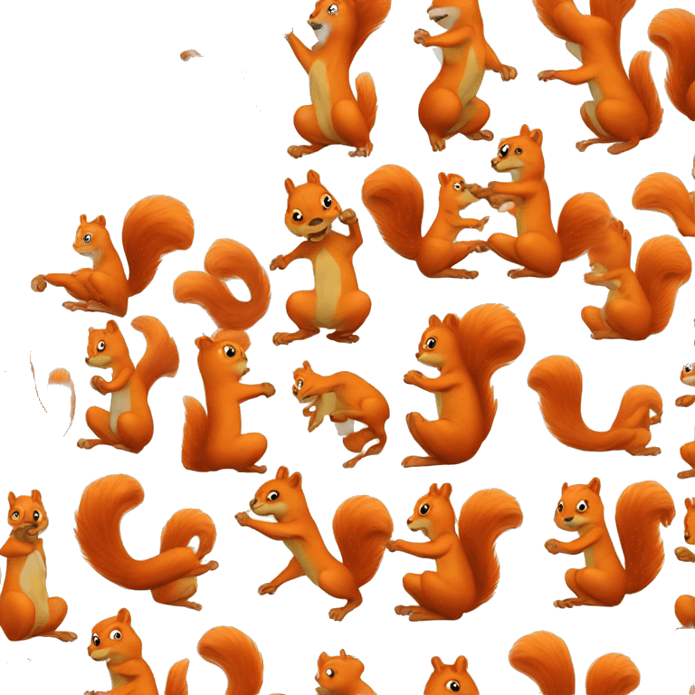 jumping orange burnt squirrel emoji