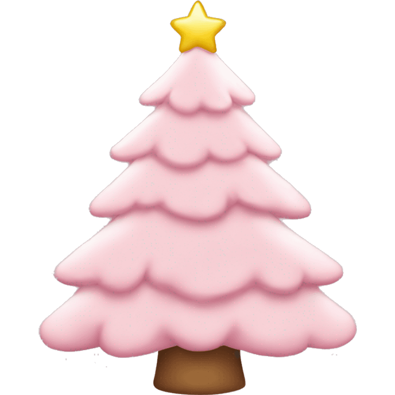 light pink christmas tree emoji