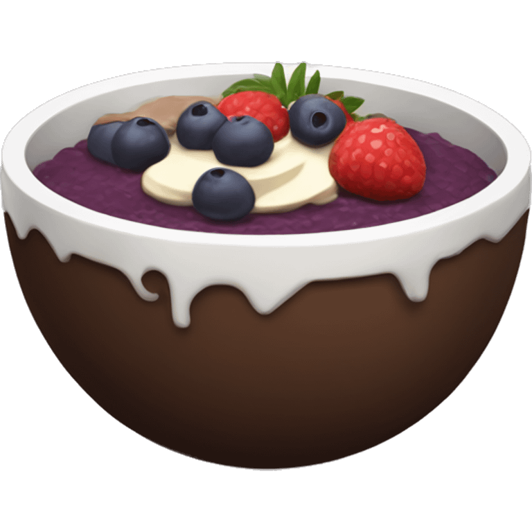 açaí bowl with nutella emoji