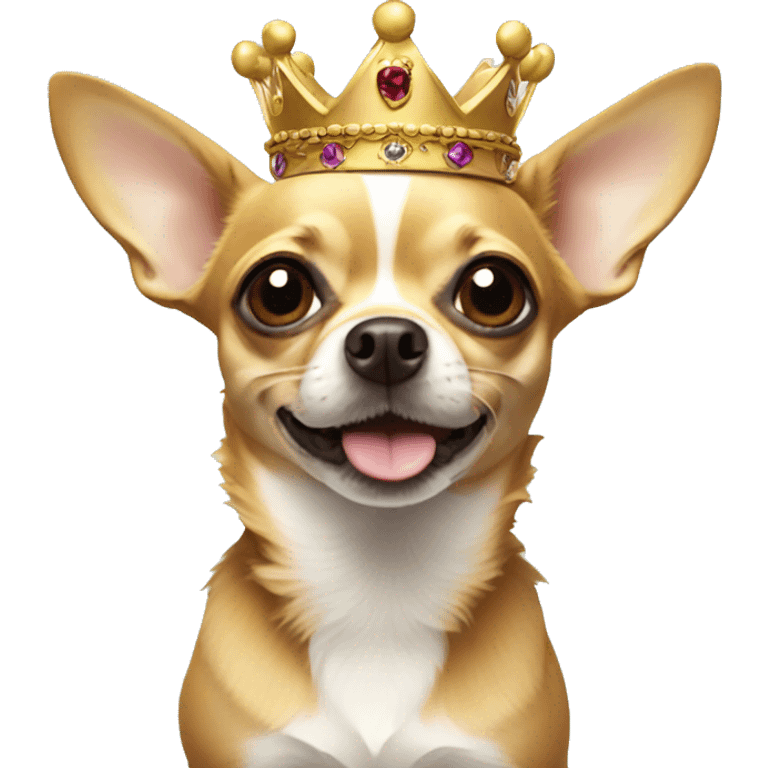 Chihuahua with an crown  emoji