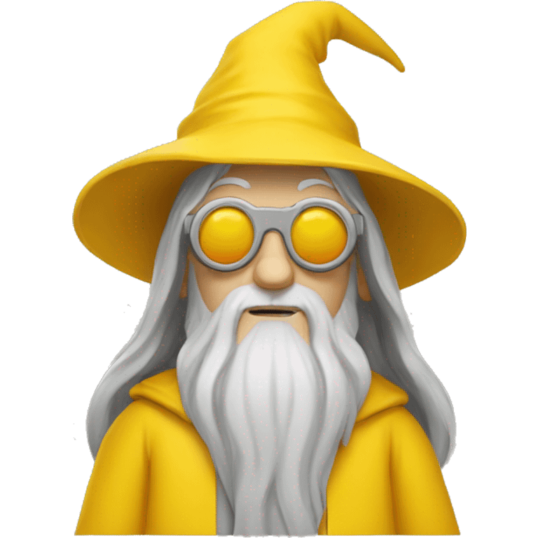 gandalf, yellow clothes, VR Glasses emoji