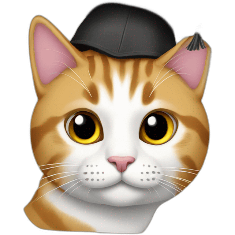 cat graduation emoji