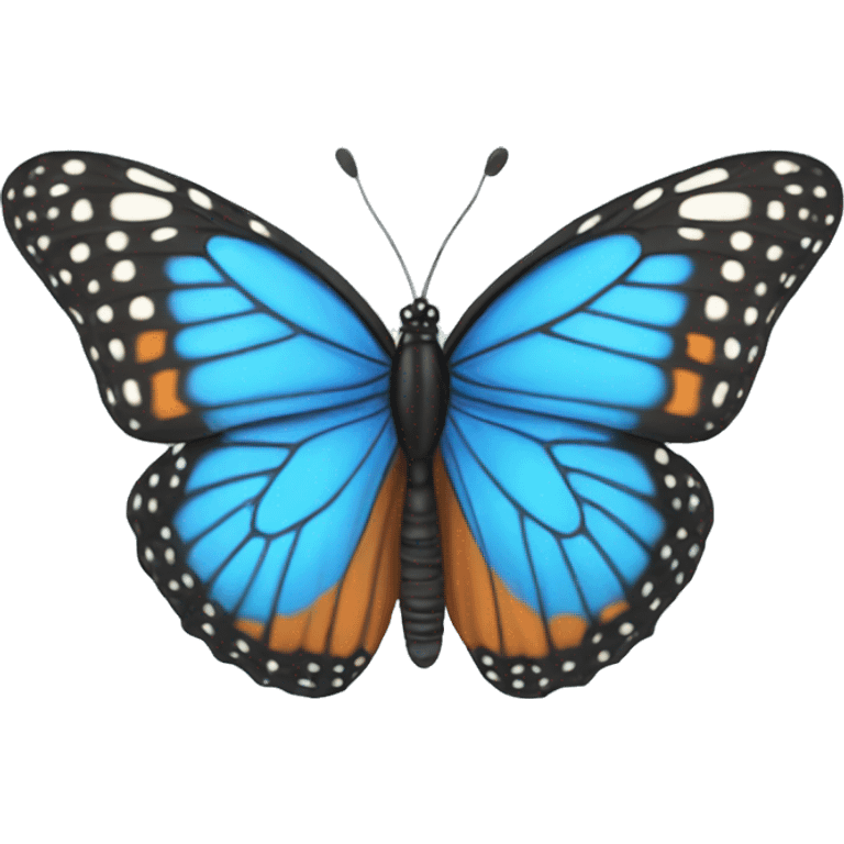 Blue monarch butterfly  emoji