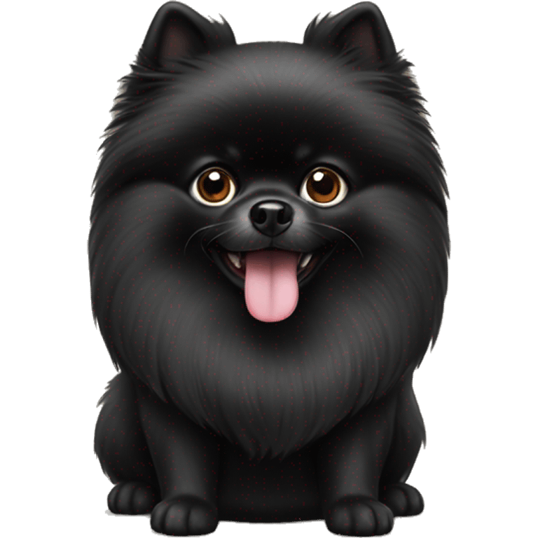 Black Pomeranian dog emoji