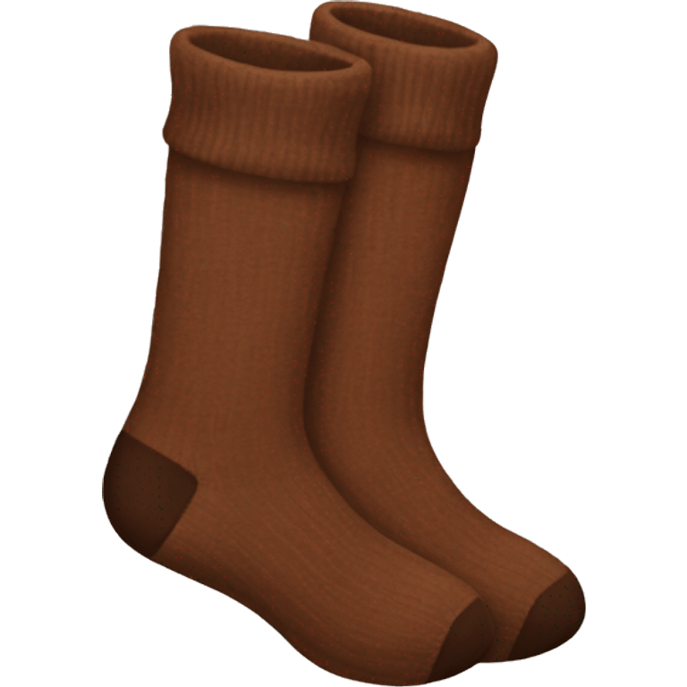 Cozy brown socks aesthetic emoji