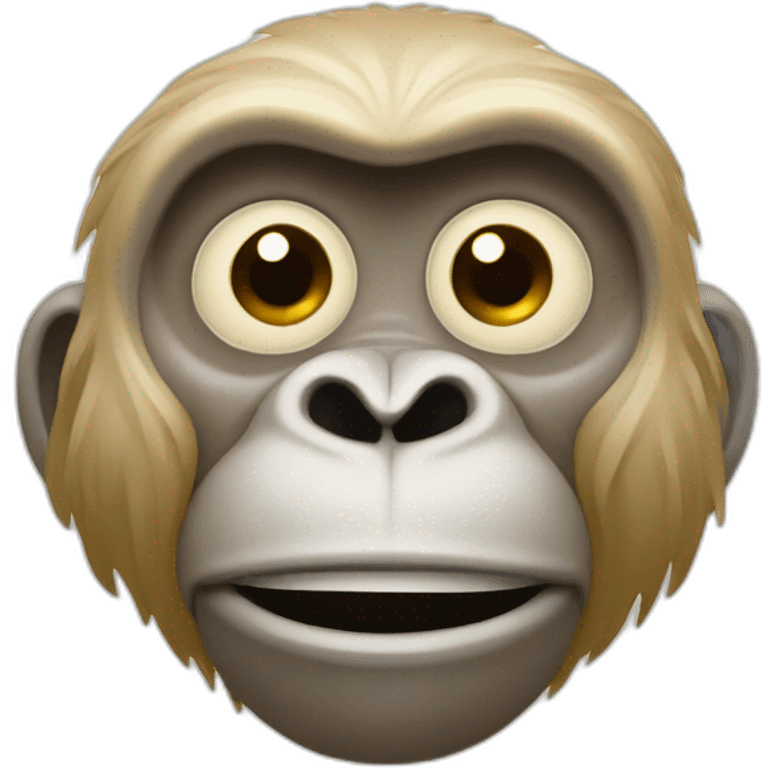 hypnotized ape beige color emoji