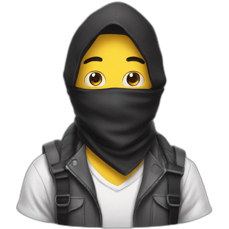 hacker with a bandana emoji