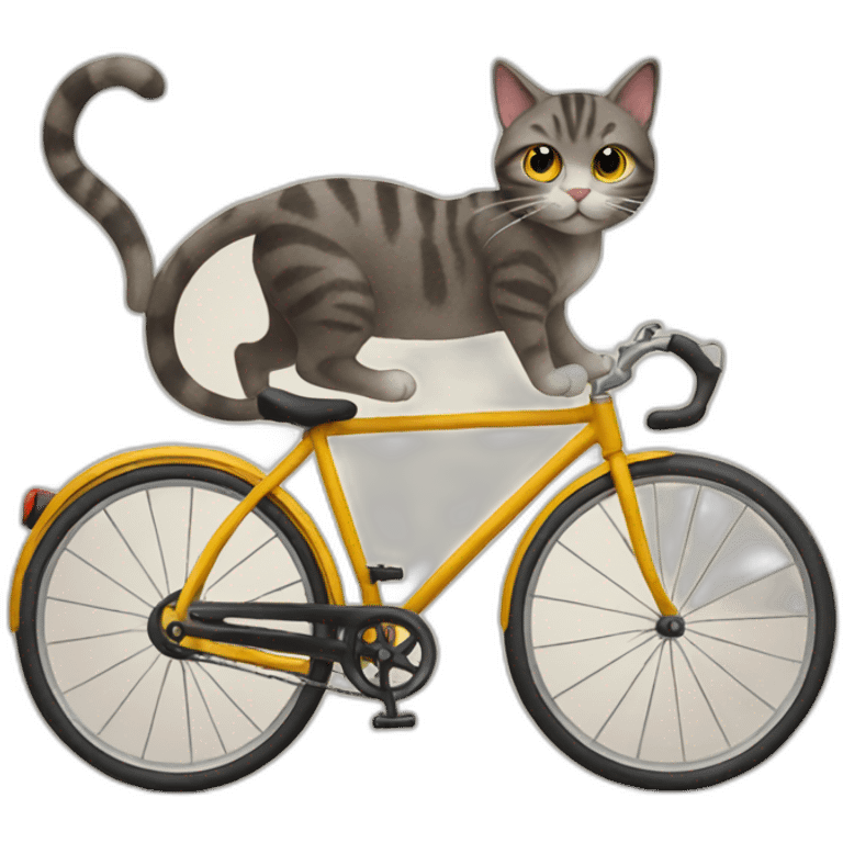 Cat on a bicycle emoji