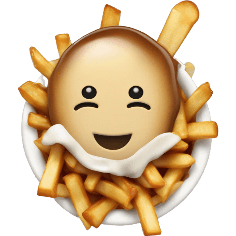 Poutine qui mange une poutine  emoji