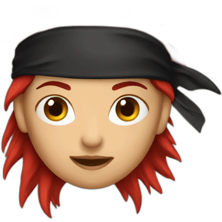 female-pirate-red-mohawk emoji