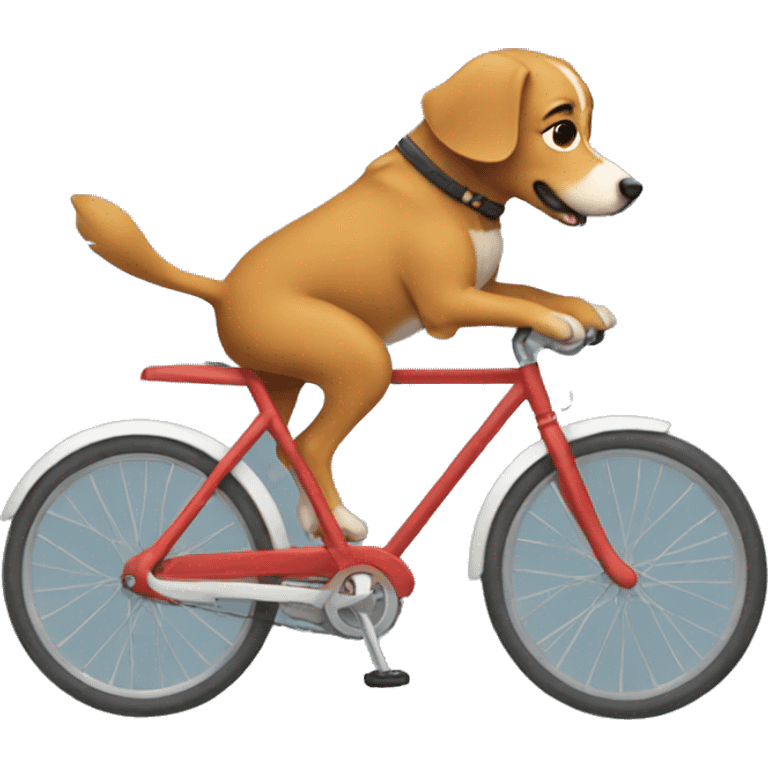 Dog riding a bike emoji