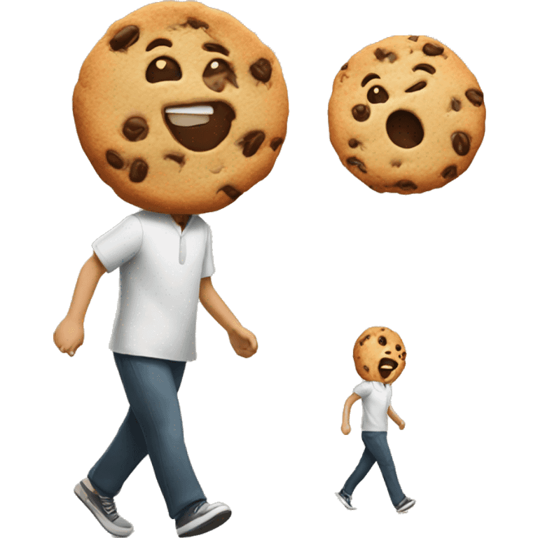 Walking cookie emoji