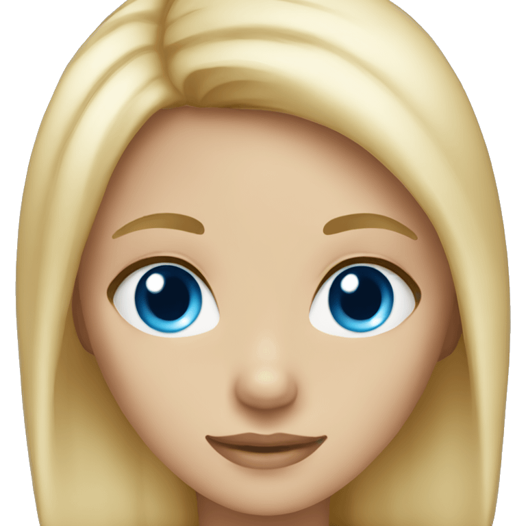 girl with blonde hair and blue eyes emoji