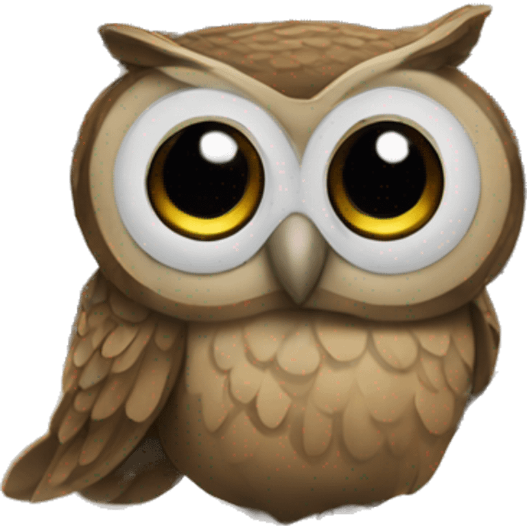 Owl on a DJ set  emoji