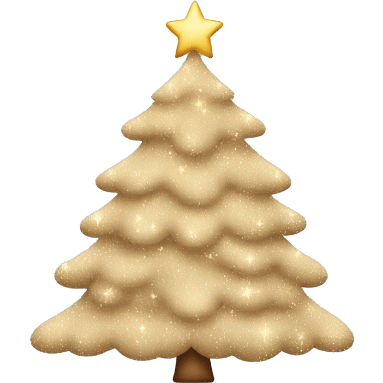 Beige Christmas emoji Christmas tree sparkly emoji