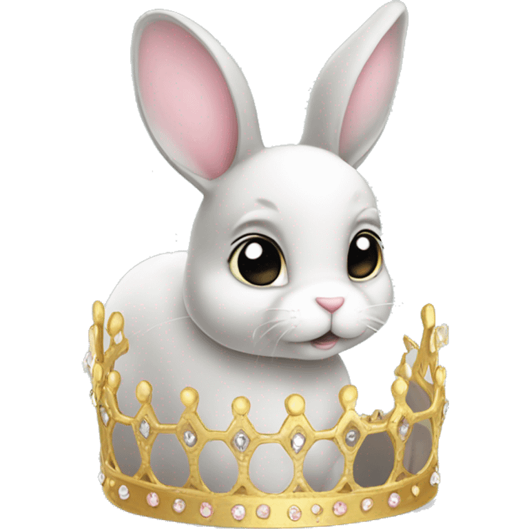 Cute Bunny with tiara  emoji