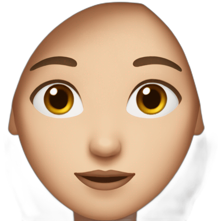 woman with blue eyes, brown hair, fair skin emoji