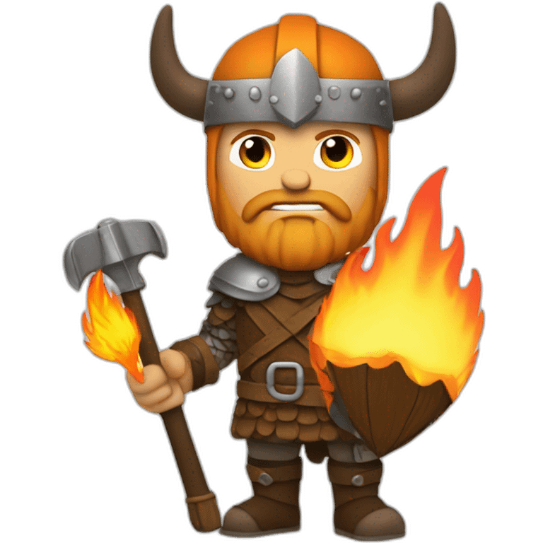 thin viking with flamethrower emoji