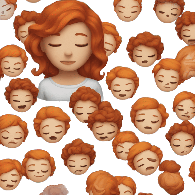 Redhead asleep emoji