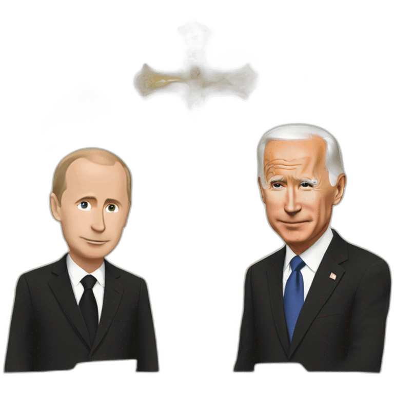 Putin and Biden in the orthodox church emoji