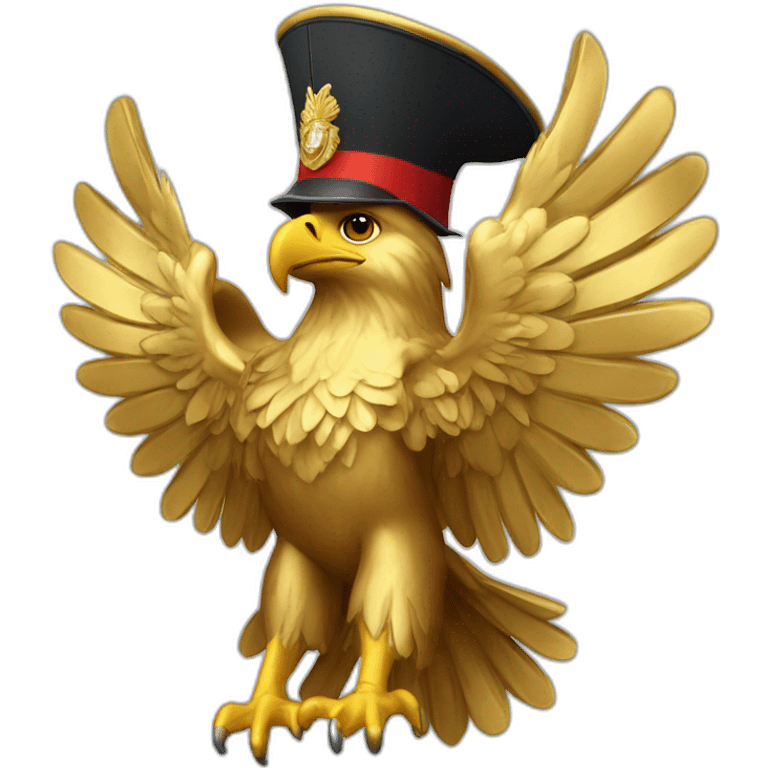 golden imperial eagle with napoleon hat emoji