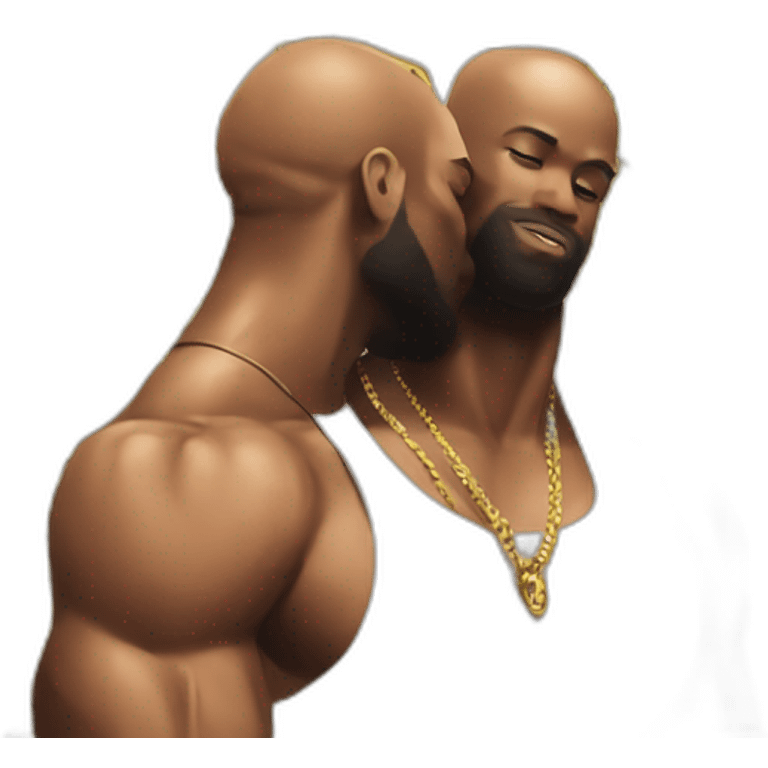 Booba kissing Kaaris emoji