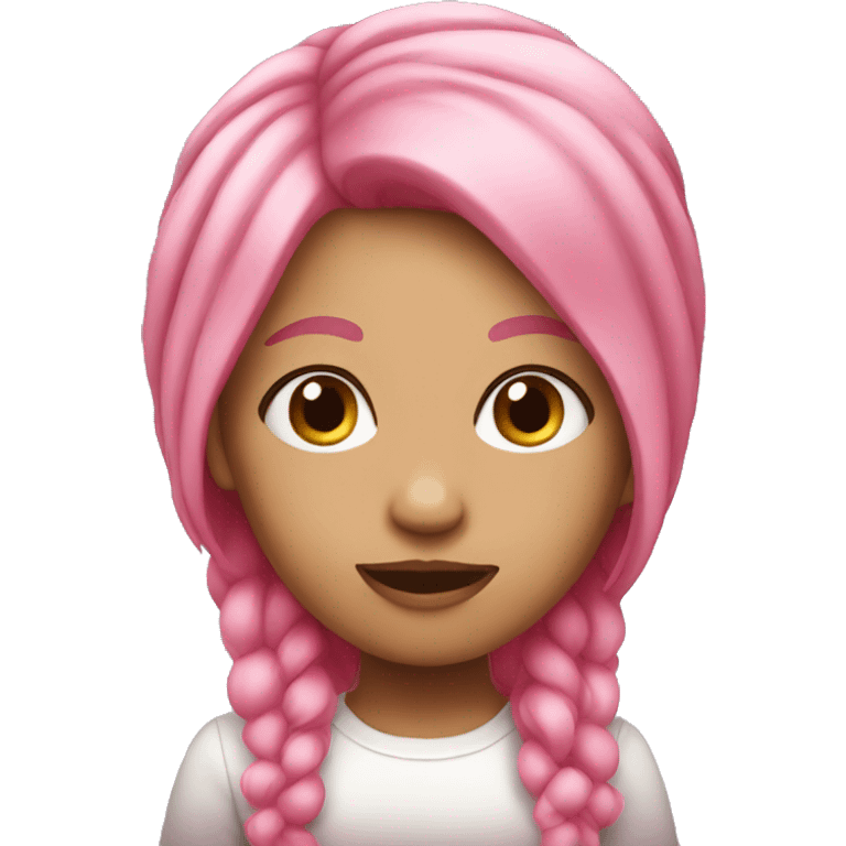 pink hair girl emoji