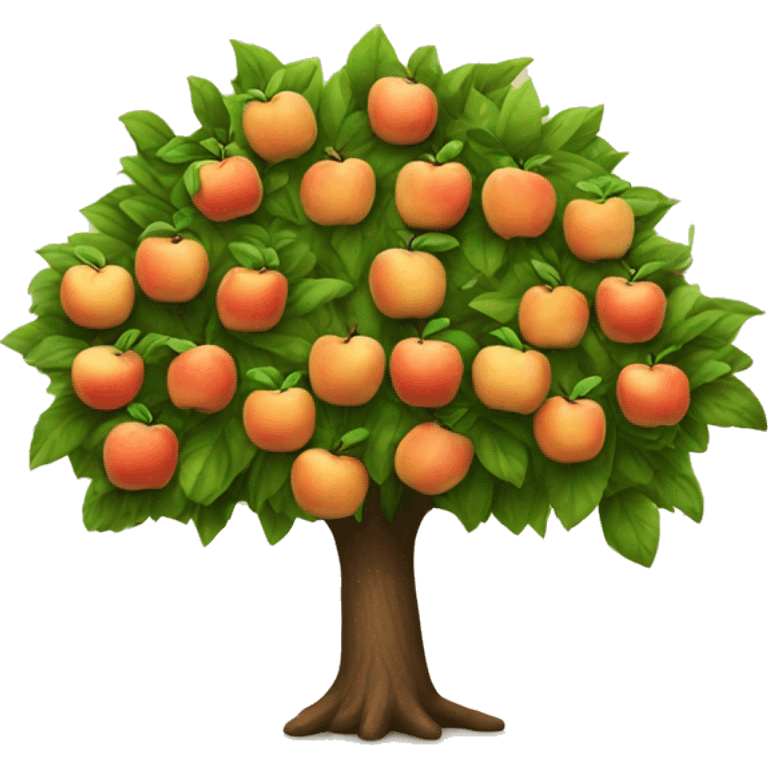 Apple and peach tree emoji