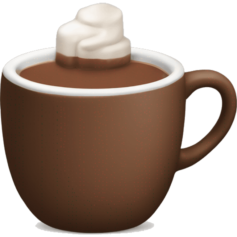 Cup of hot chocolate in brown mug emoji