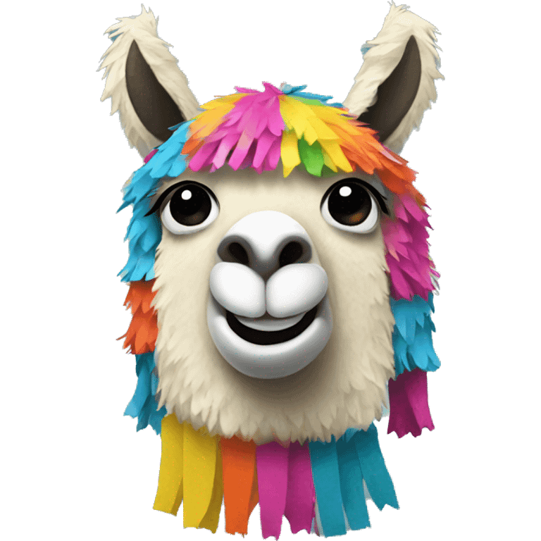 Colorful llama piñata emoji