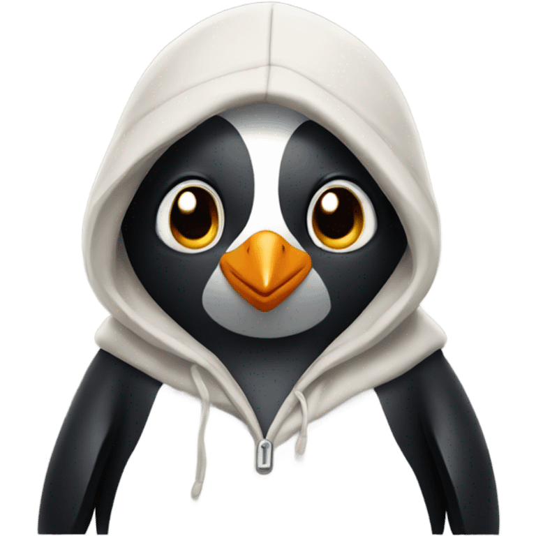 penguin wearing a hoodie emoji