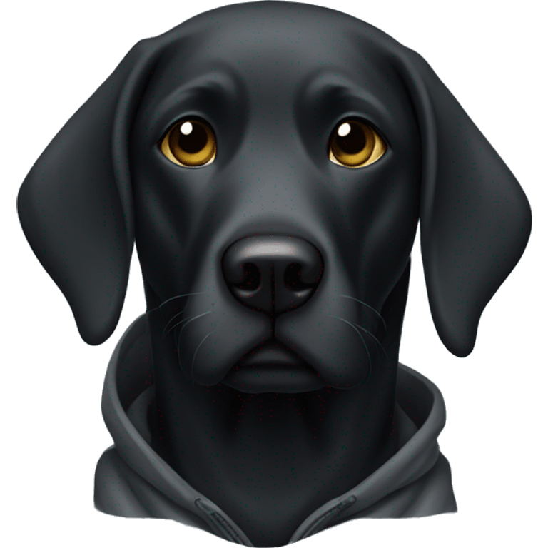 black lab in a hoody emoji