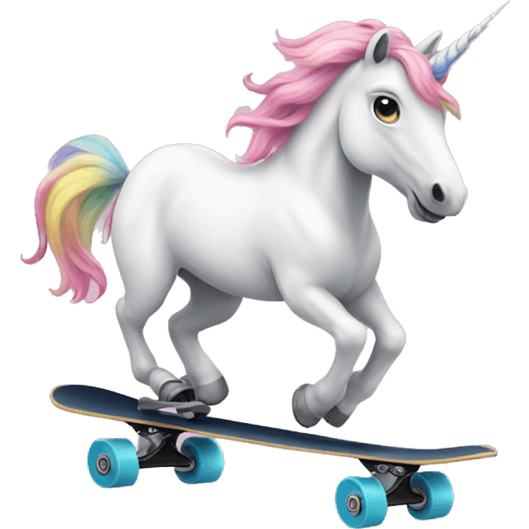 Unicorn skating  emoji