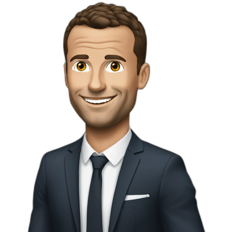 Macron qui embrasse Ronaldo emoji