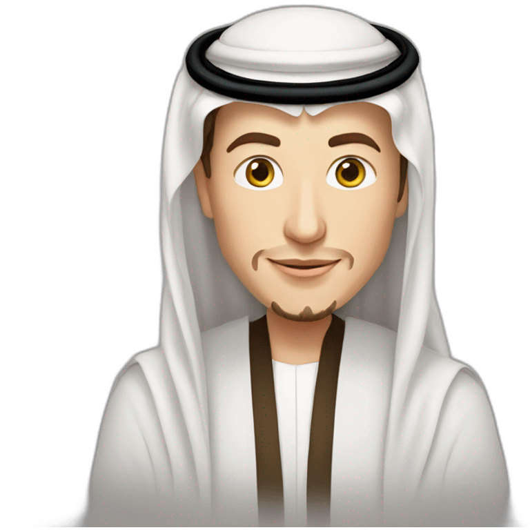 elon musk wearing Arab Saudia clothes emoji