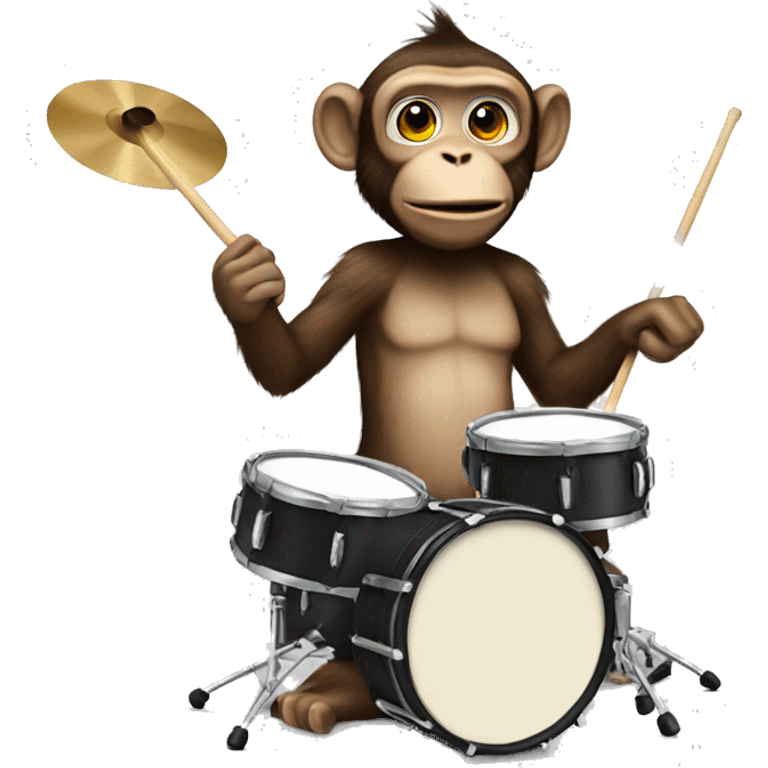 Monkey drummer emoji