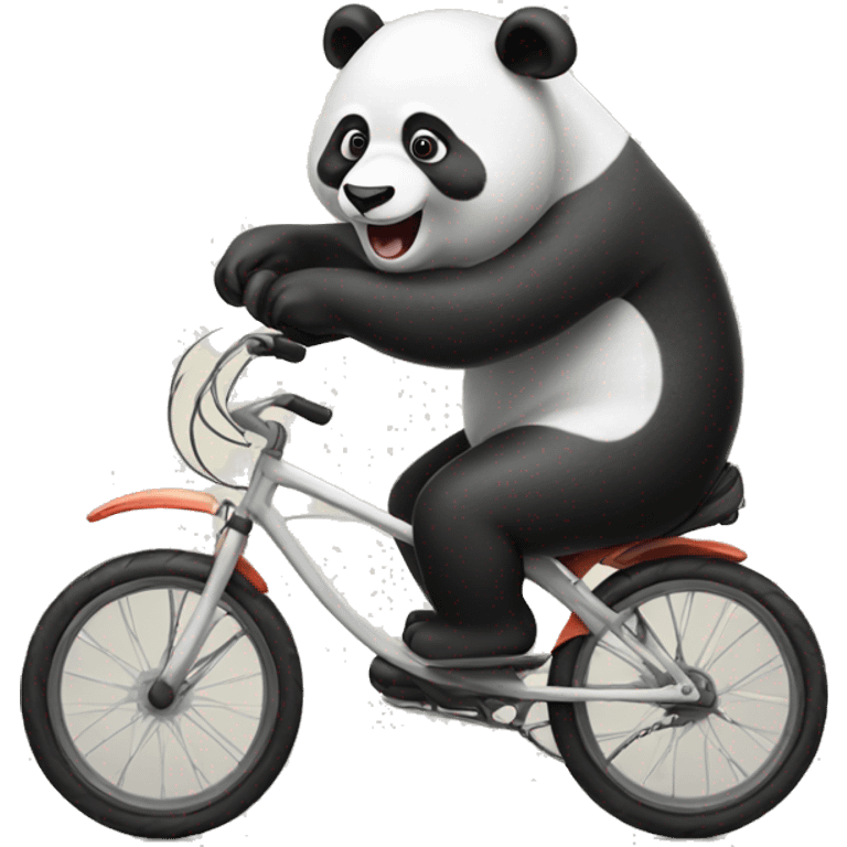 Panda riding bike emoji