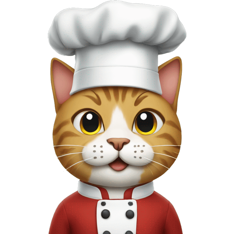 chef cat with a mustache emoji