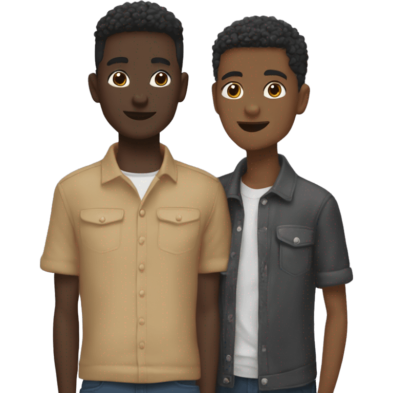 Interracial  gay couple ￼ emoji