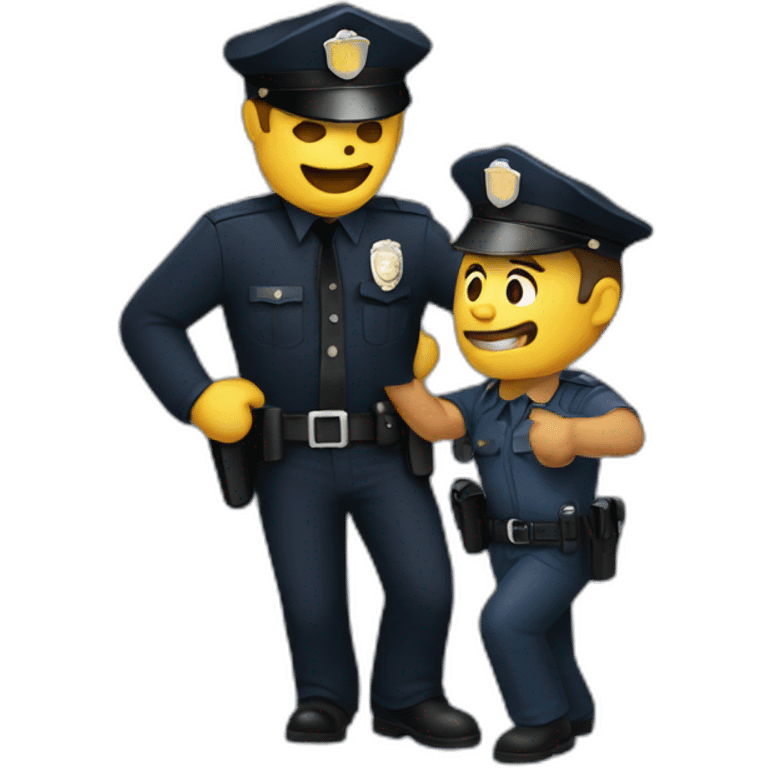 cop arresting a man emoji