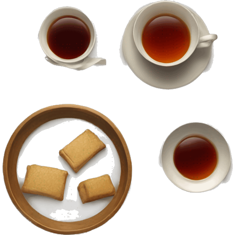 chinese tray with tea emoji