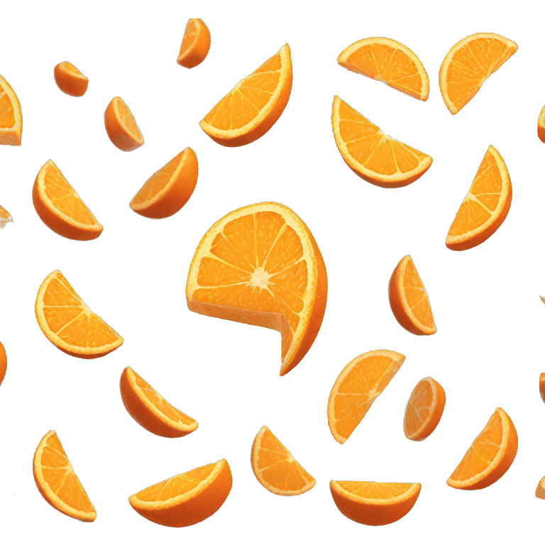 3D Orange slice  emoji